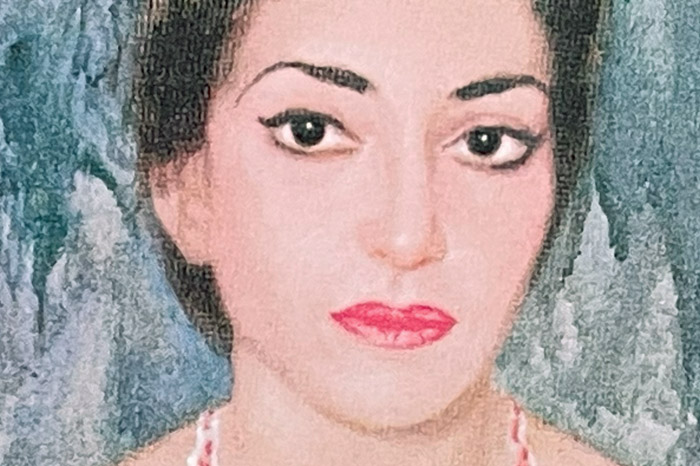 Callas portrait detail - face