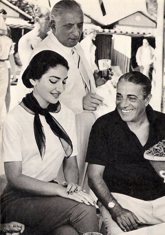 Maria Callas, Giambattista Meneghini e Aristoteles Onassis